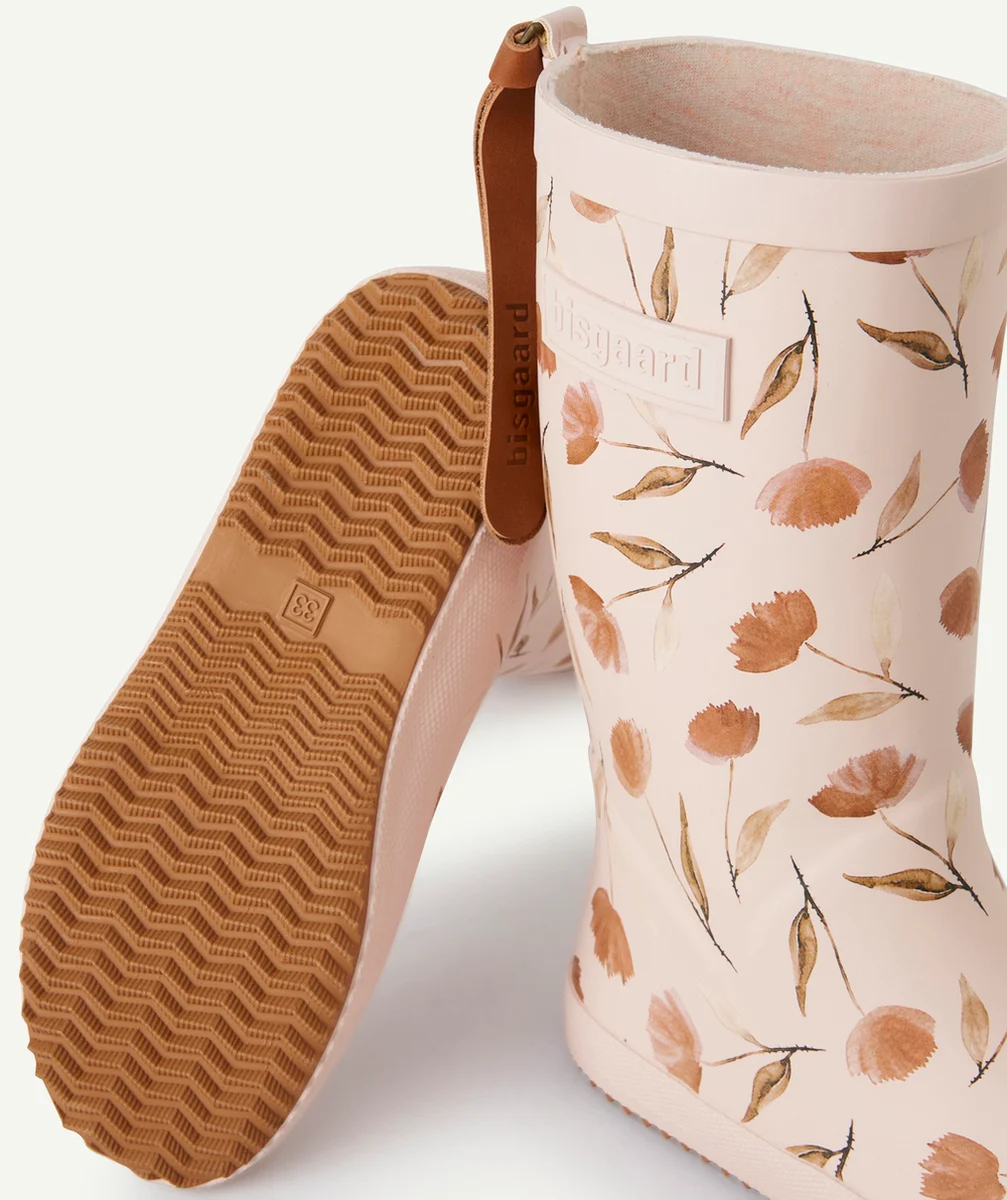 BISGAARDBOTTES EN CAOUTCHOUC FILLE ROSE À MOTIF FLEURS
