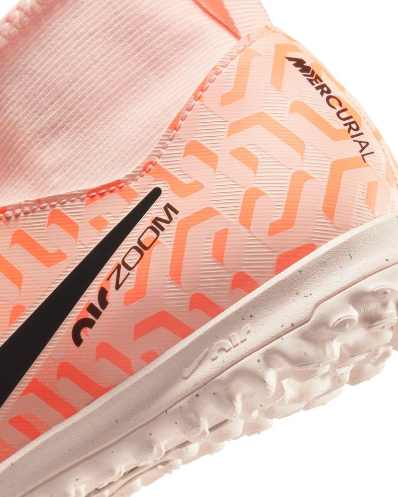 Chaussures de football Nike Mercurial Superfly 9 Academy TF Orange pour enfant