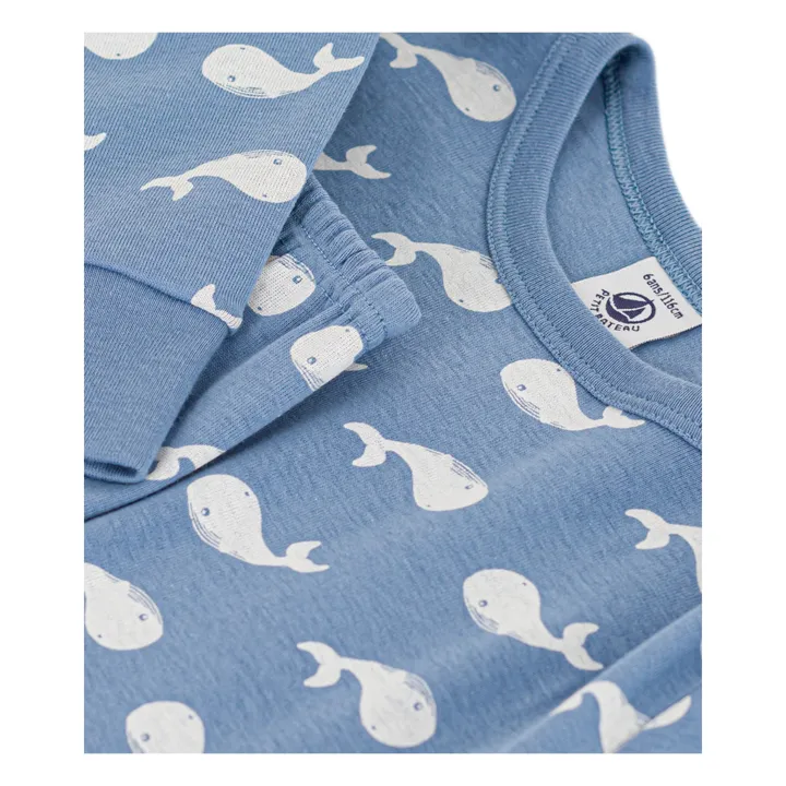 Petit Bateau Ensemble Pyjama Maeline Baleines | Bleu