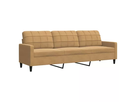 Canapé à 3 places Marron 210 cm Velours