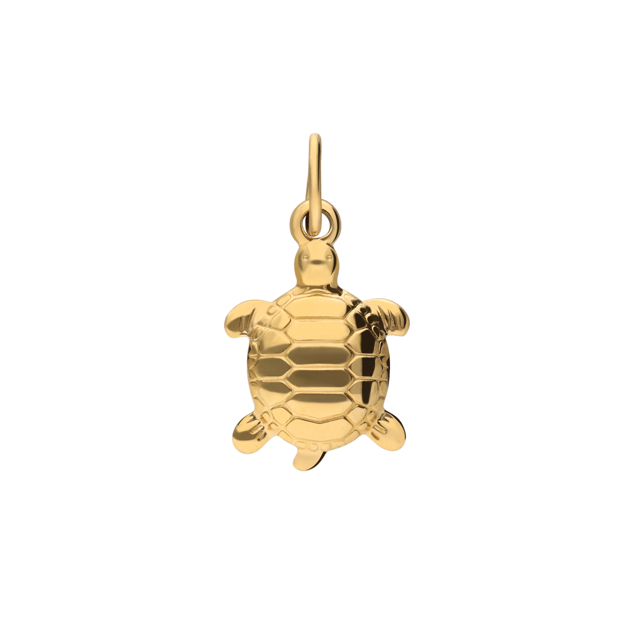 Stalen goldplated bedel schildpad