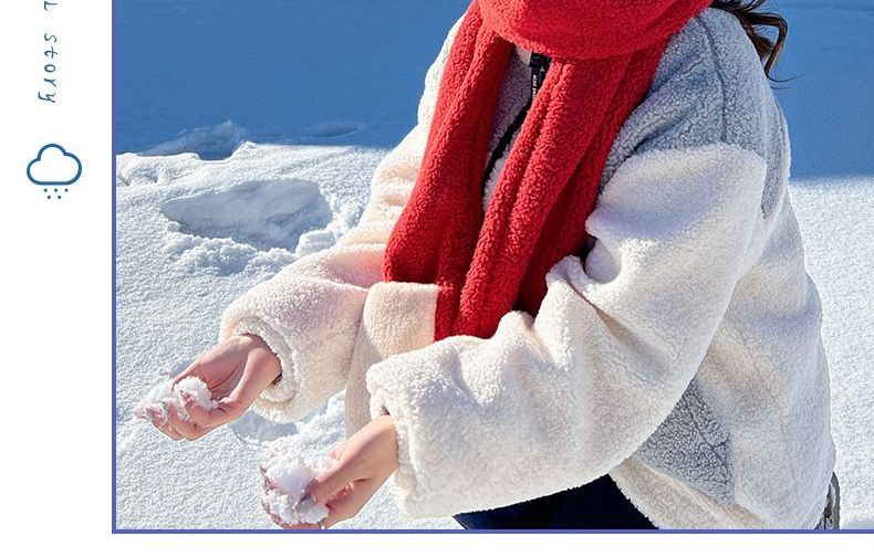 Dreamaway - Kerstmis fleece sjaal met capuchon en wanten