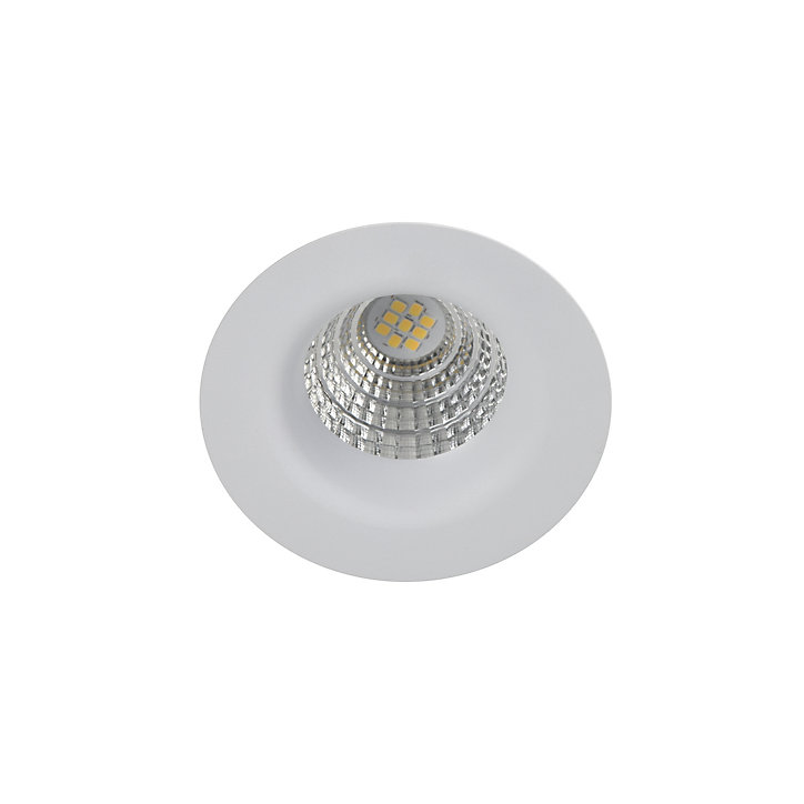 Spot encastrable Hobson LED intégrée blanc chaud IP20 dimmable 450lm 6.1W Ø8.8xH.5.3cm blanc GoodHome