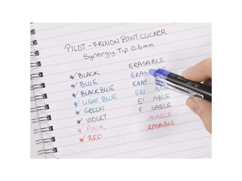 Pilot FriXion Point Clicker 0,5 mm - med 4 stk. ass. farver
