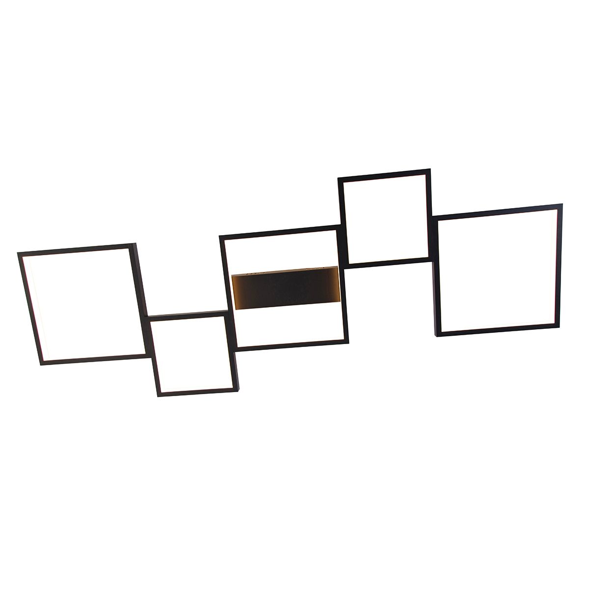 Plafondlamp zwart incl. LED 3 staps dimbaar 5-lichts - Lejo