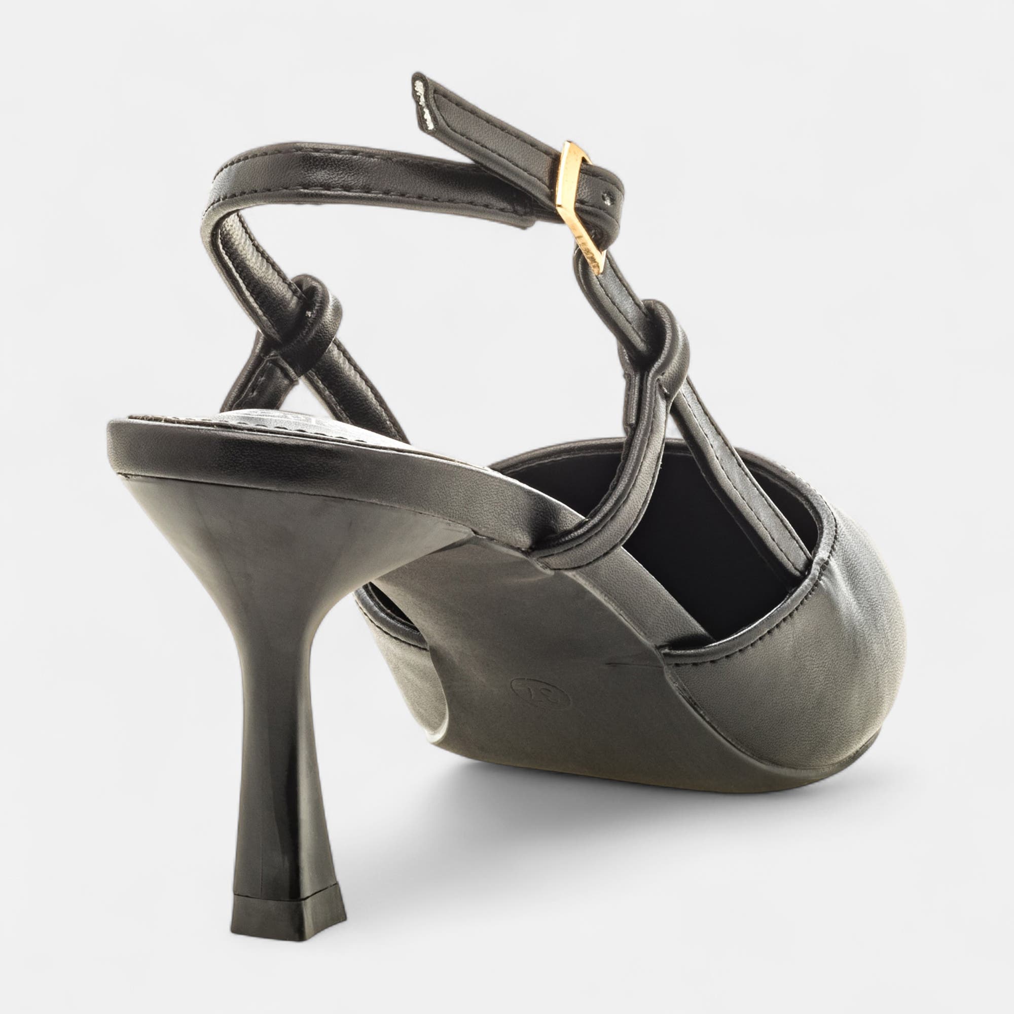 Escarpins avec bride arrière à talon Femme noir