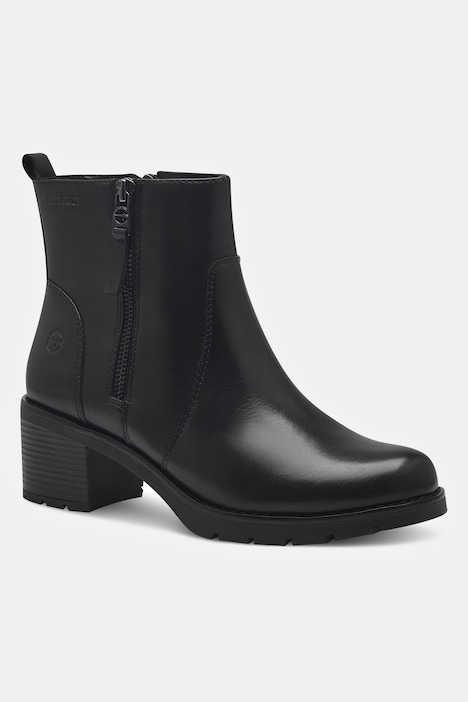 Tamaris Leder-Stiefeletten, Wechselfußbett, Komfortweite