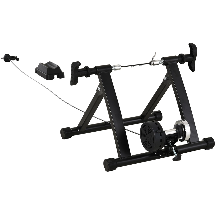 HOMCOM Rollentrainer mit Magnetbremse schwarz, silber