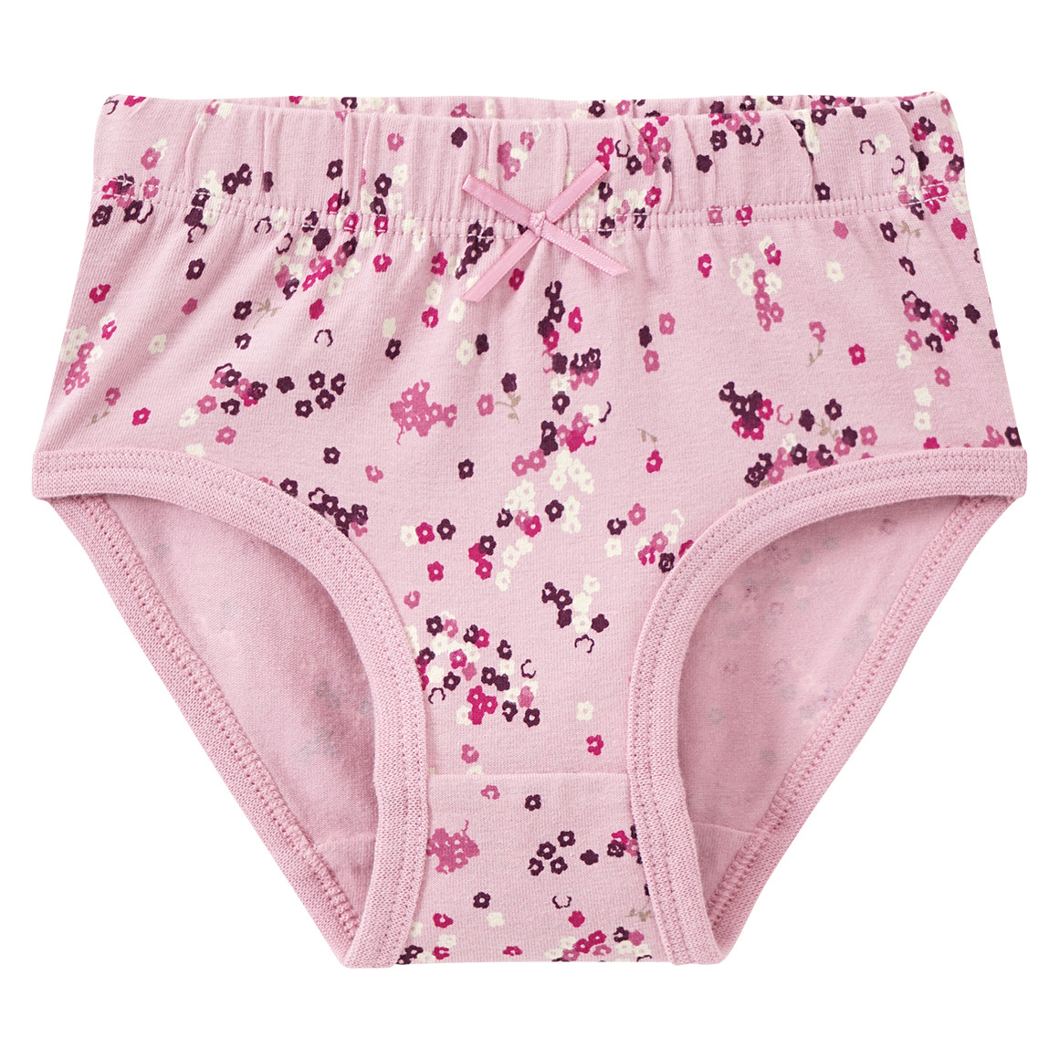 Topomini 3 Baby Slips mit Blümchen-Allover weiss / rosa / dunkellila