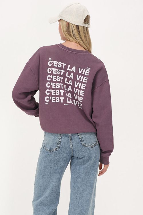Paarse sweater 