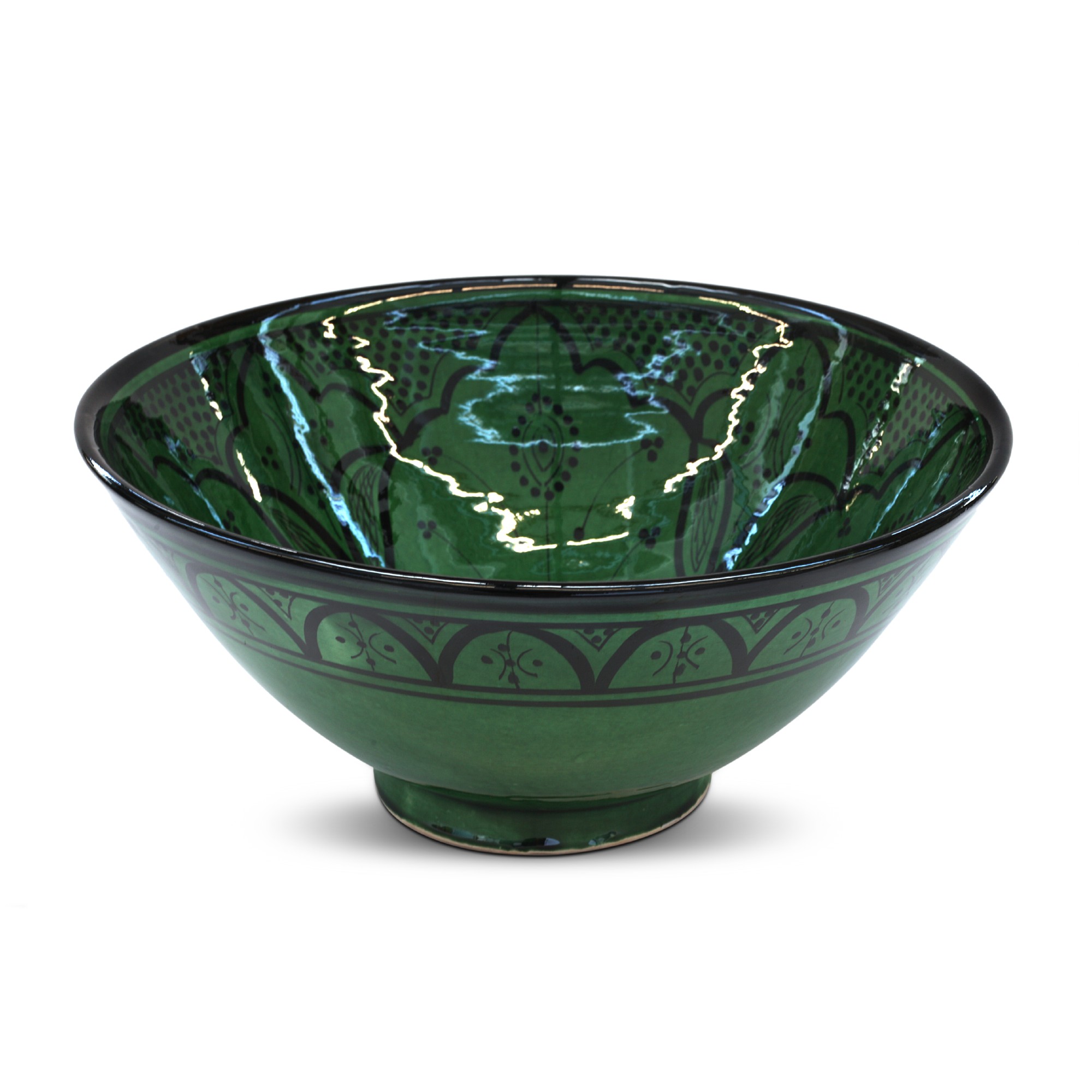 Zierschale 'Bowl', grün, Ø 30 cm, H 12 cm von fischer's lagerhaus