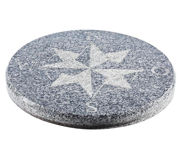 Dehner Granit-Kompassstein, schwarz/grau, ca.