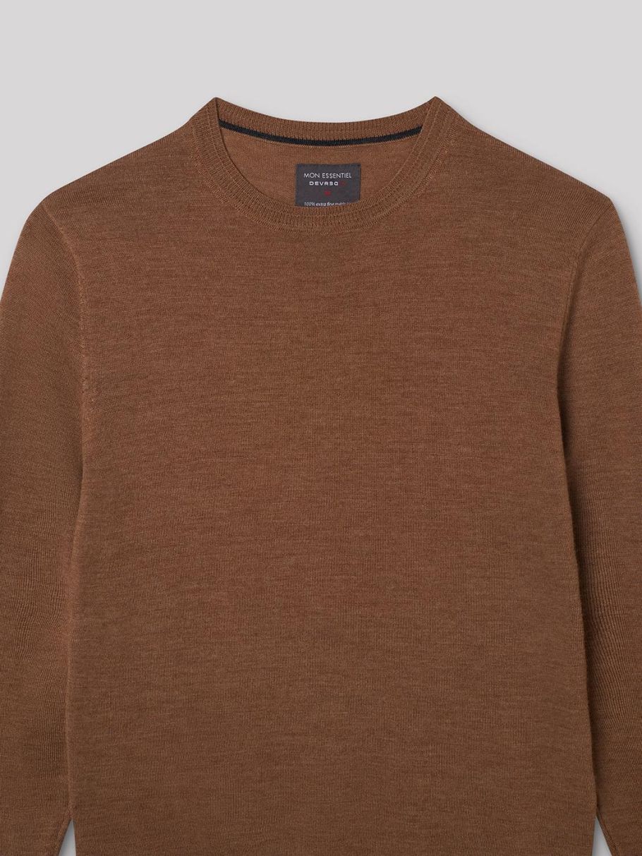 Pull col rond en laine mérinos