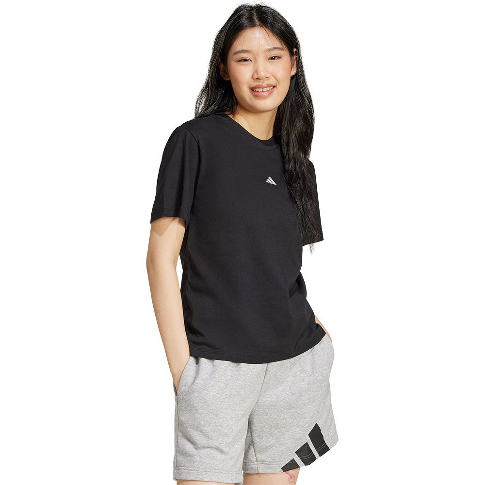 adidas Essentials Small Logo Cotton T-Shirt Damen black