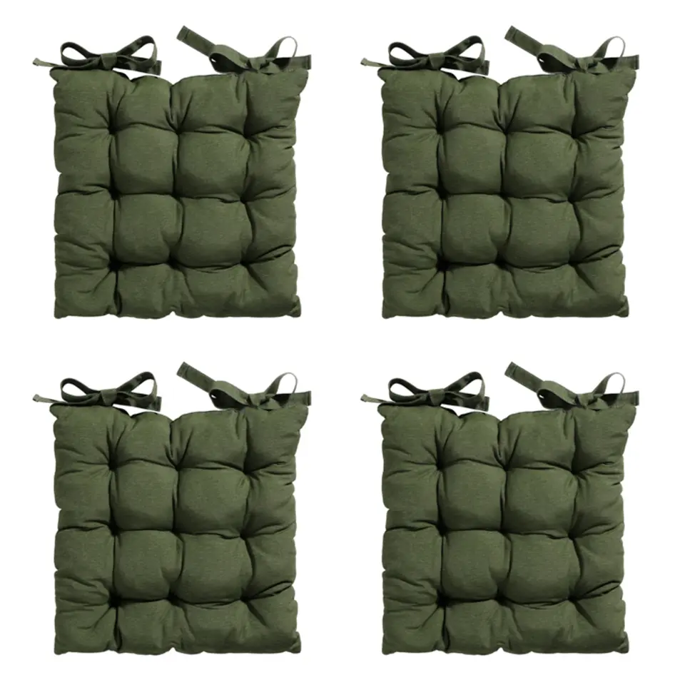 Madison - Zitkussen Toscane Panama green - Ca. 46x46 cm - Set van 4