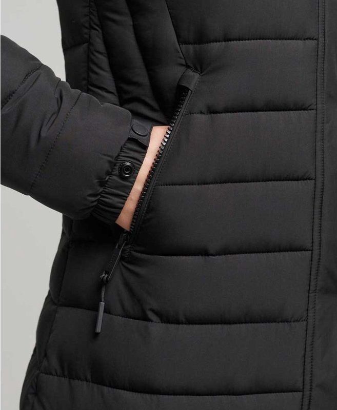 Superdry - Superlange Fuji Jas - Dames - Gewatteerd - Kleur