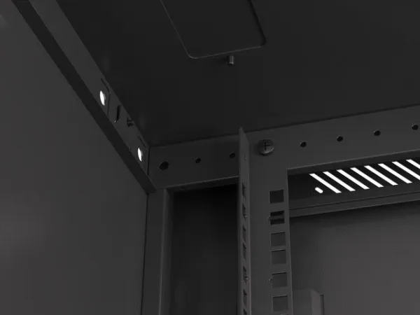 Lanberg - Rack kabinet - vægmonterbar - sort, RAL 9004 - 27U - 19