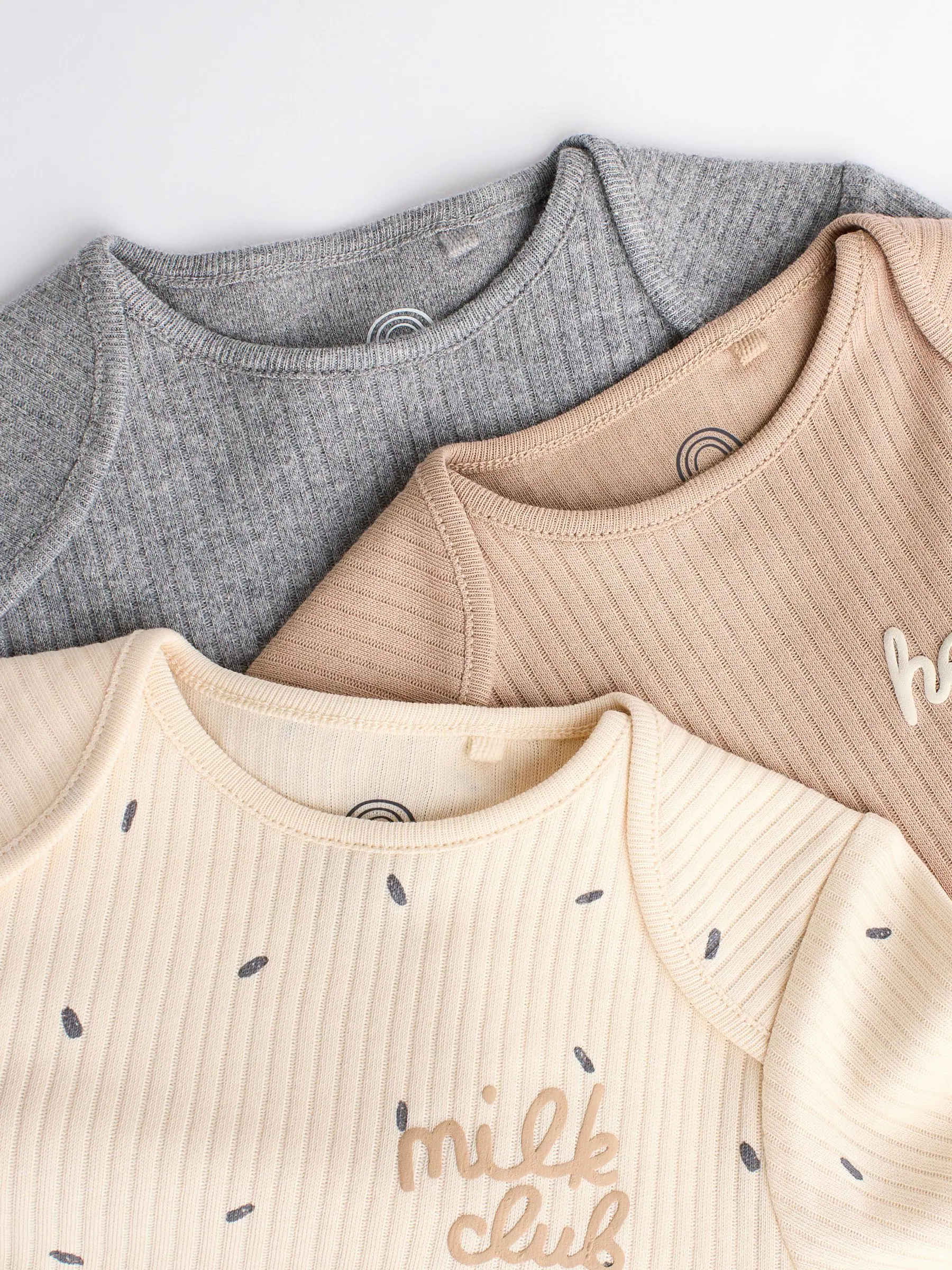 Naturel Milk Club - Set van 3 babyrompertjes