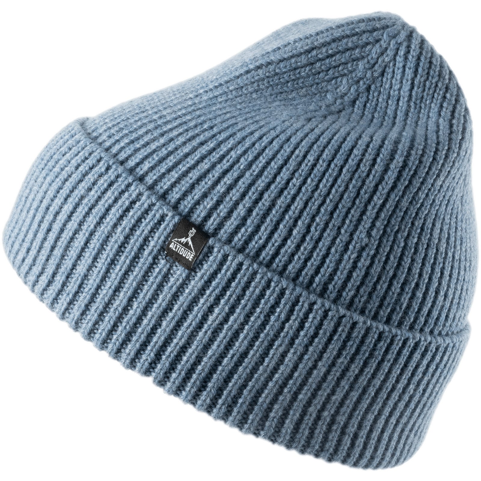 ALTIDUDE Winter Mütze Solid Ripp Strickmütze Unisex Beanie 100% Merino Wolle Farbe: Brown