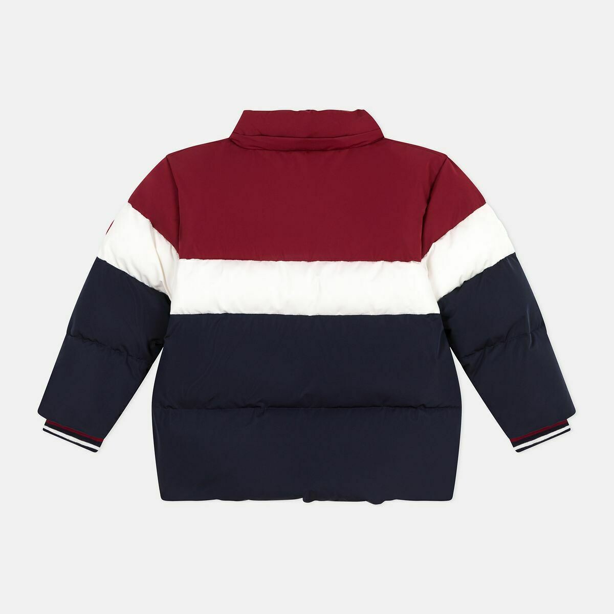PETIT BATEAU<br>Jaqueta de plumas com capuz em blocos de cores