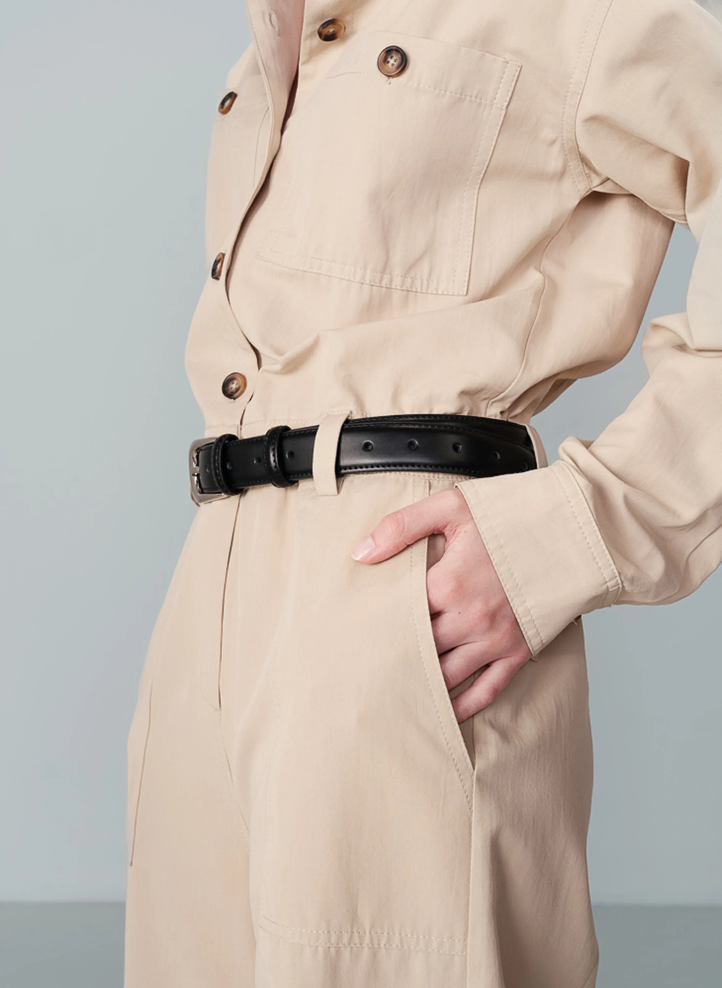 NORD - Combinaison pantalon en coton mélangé | Beige