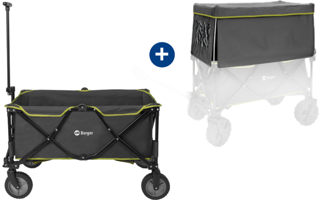 Berger Bollerwagen Set 2-teilig mit passendem Sonnendach