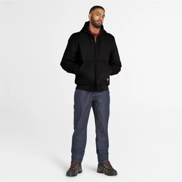 Veste en toile doublée de polaire Timberland PRO Gritman pour homme en noir