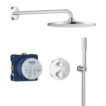 Grohe Precision Thermostat Perfect inbouw douchesysteem met Vitalio Rain Mono 310 hoofddouche rond Chroom