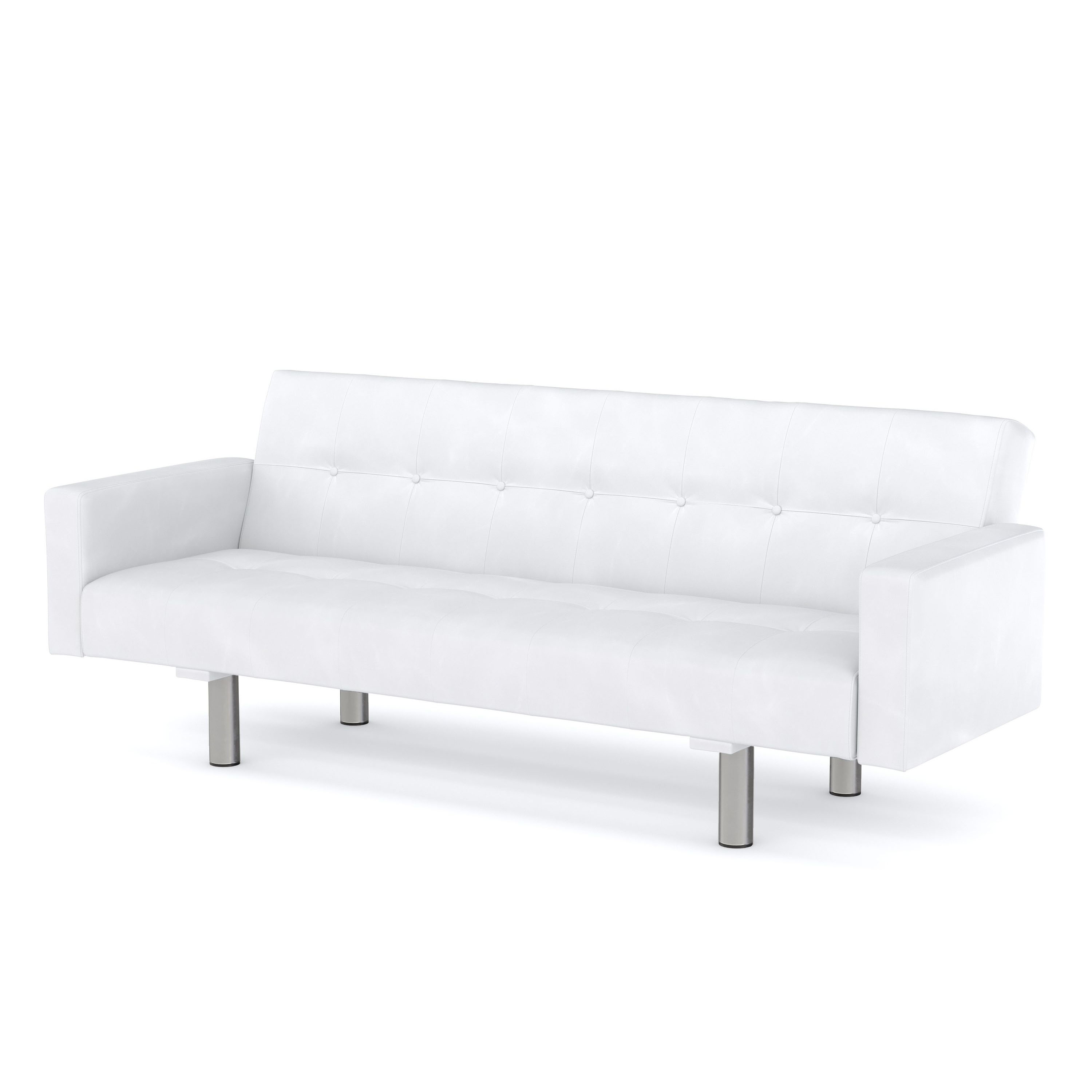 Schlafsofa Leder YALE weiss