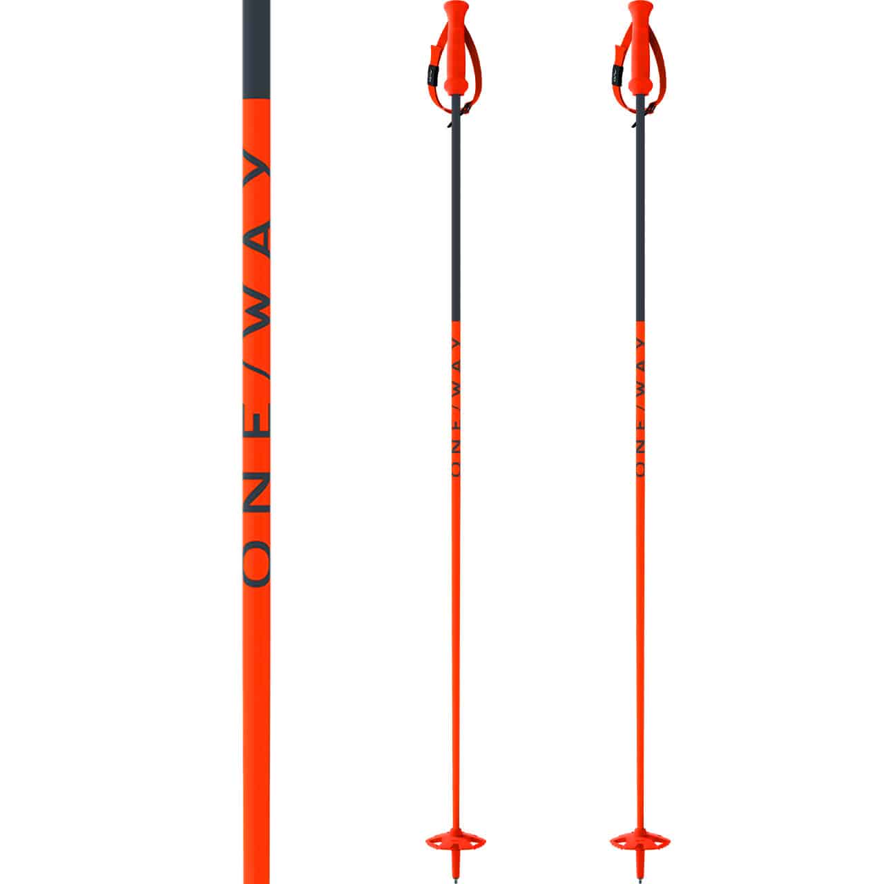 ONE WAY FR 13 COMP Carbon asphalt/flame | Alpinskistöcke | Skistöcke | Alpin Ski | XSPO