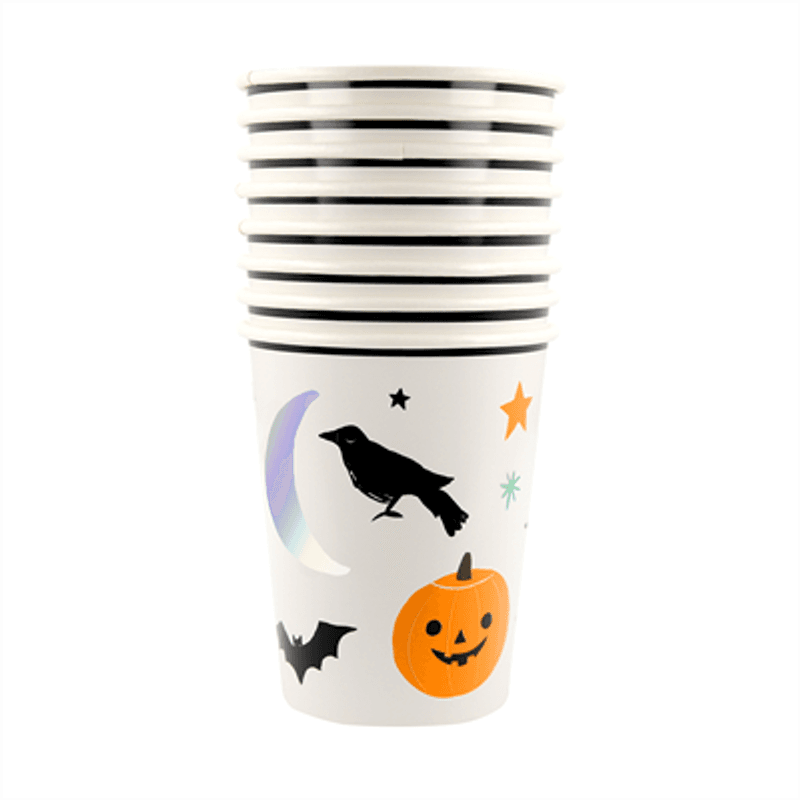 Meri Meri Pappkopper med Halloween-Motiver, 8 stk.