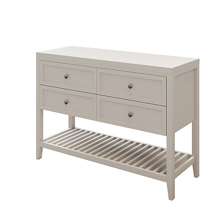 Meuble sous vasque à poser 4 tiroirs GoodHome Perma taupe 120 cm + plan de toilette