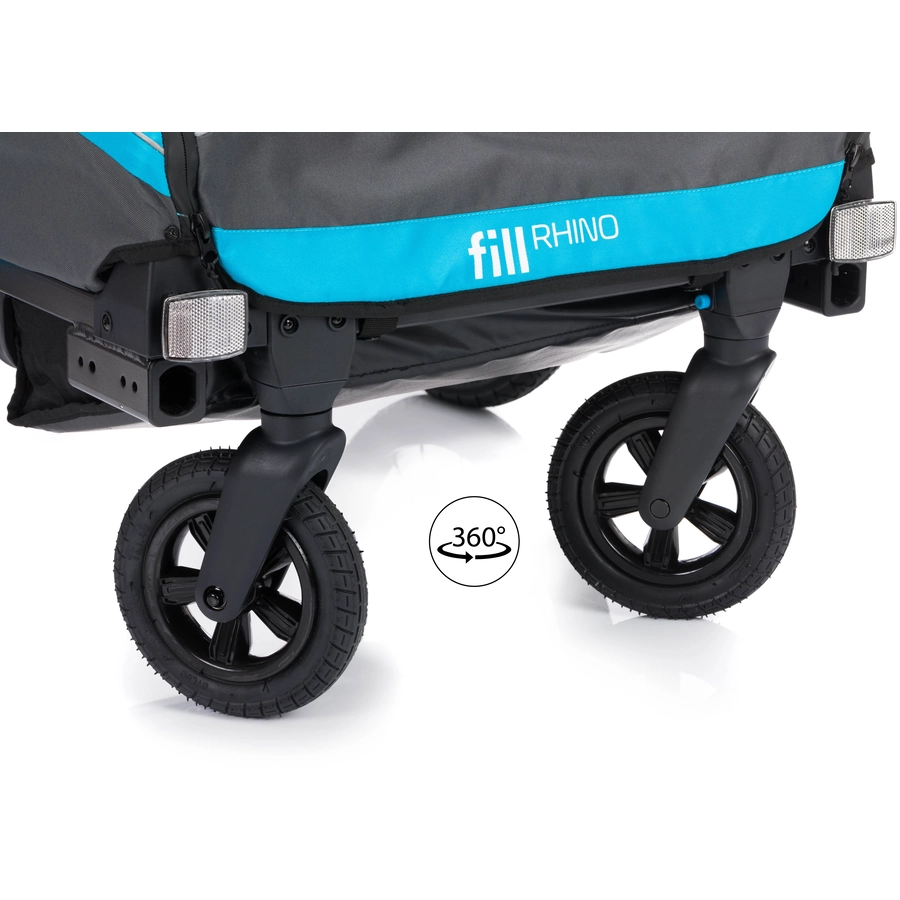 fill Fahrradanhänger Rhino Alu Blau Grau