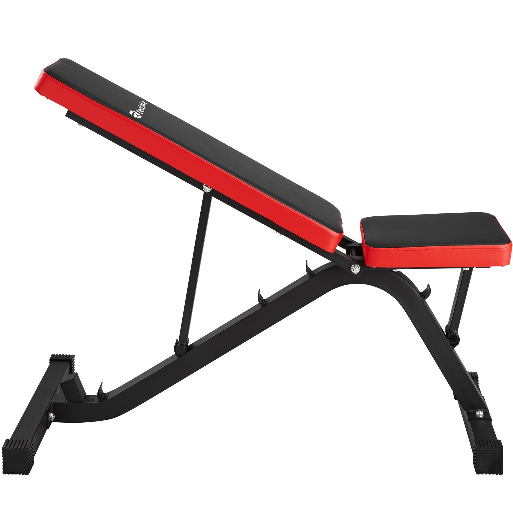 tectake® Hantelbank, mit Schnellverstellung, Sitz 2-fach verstellbar, rutschfest, 116 x 51 x 122 cm