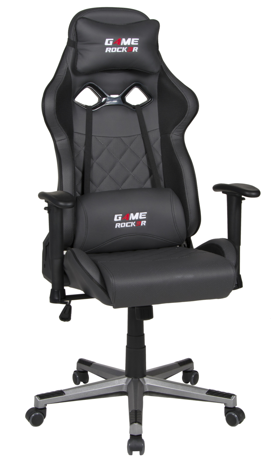 Gaming-Stuhl - anthrazit-schwarz - höhenverstellbar