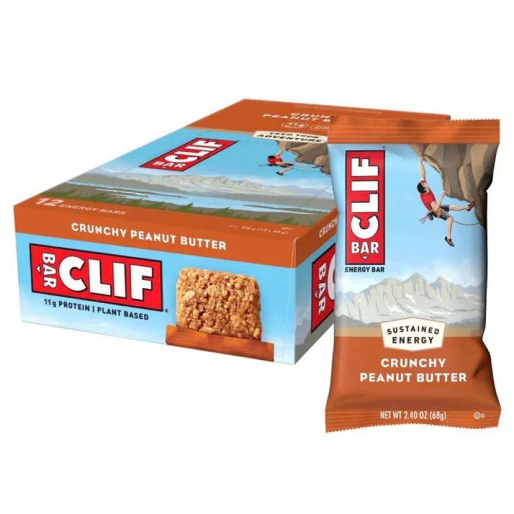 Clif Proteinriegelbox Crunchy Erdnussbutter 68g 12 einheiten
