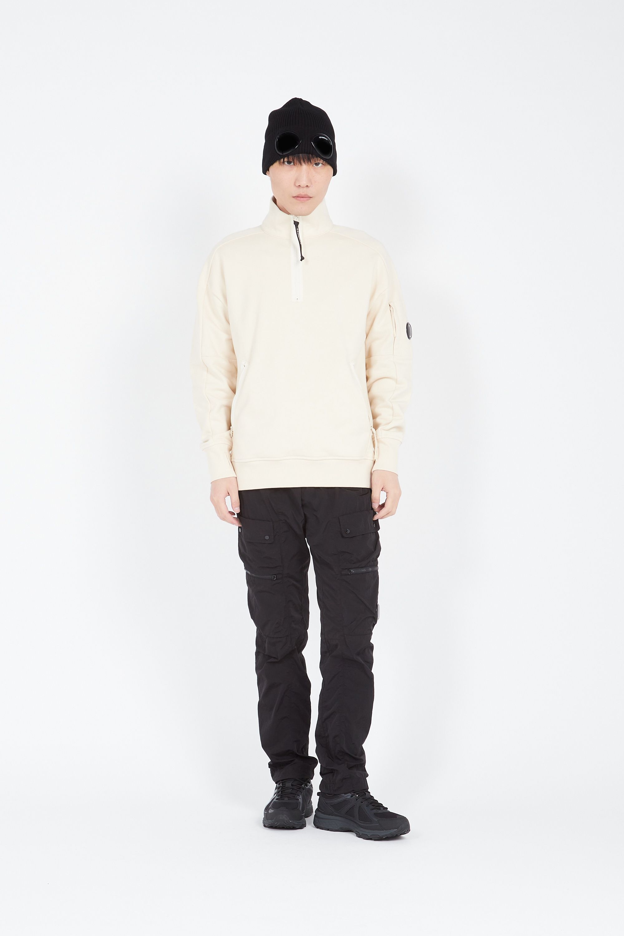 C.P. COMPANY Sweat DIAGONAL RAISED FLEECE Beige