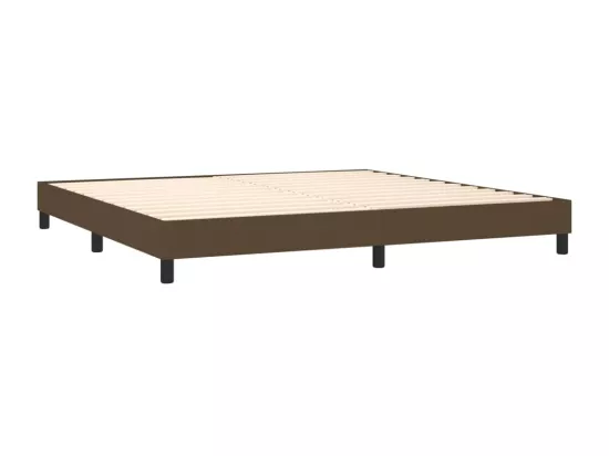 Sommier à lattes de lit Marron foncé 200x200 cm Tissu