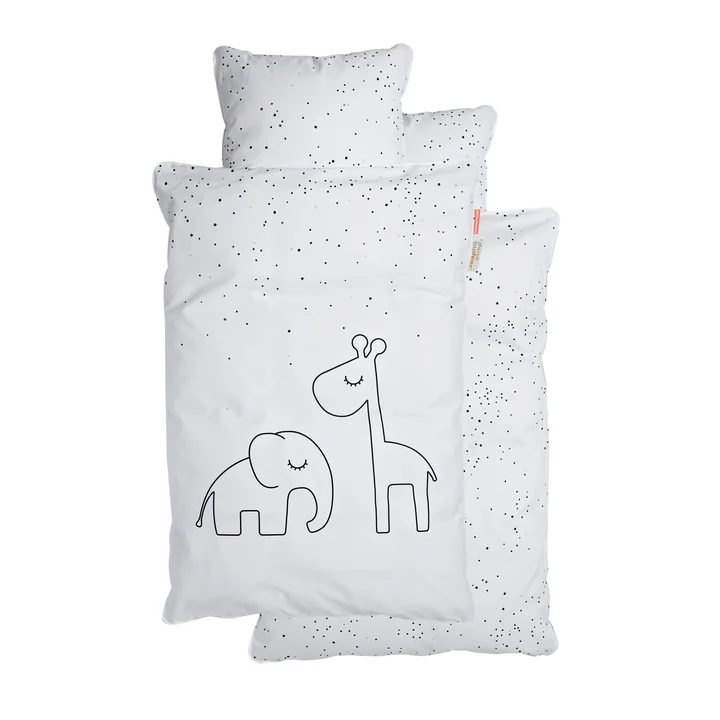 Done by Deer - Kinderbettwäsche Baby, 70 x 100 cm, Dreamy Dots, weiss