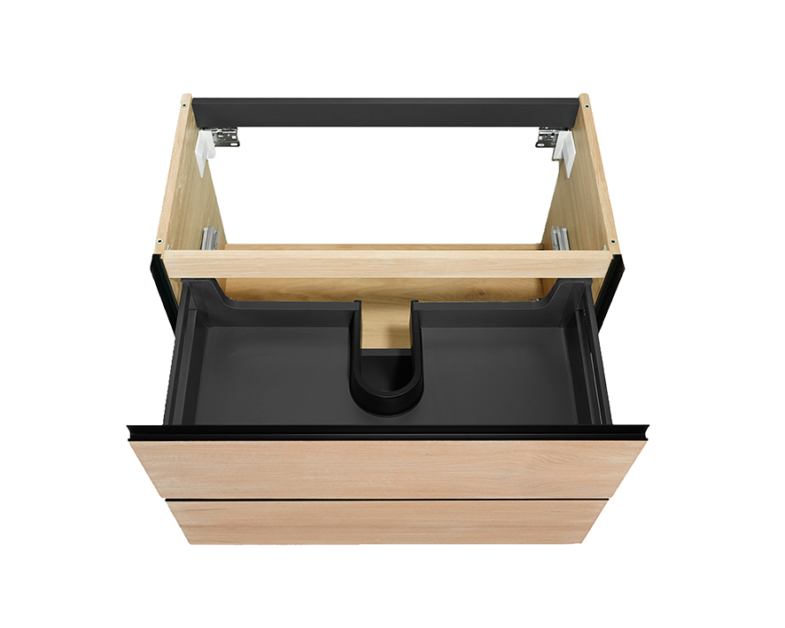 Mueller Sakura wastafelonderkast 100x45,2cm naturel eiken/mat zwart