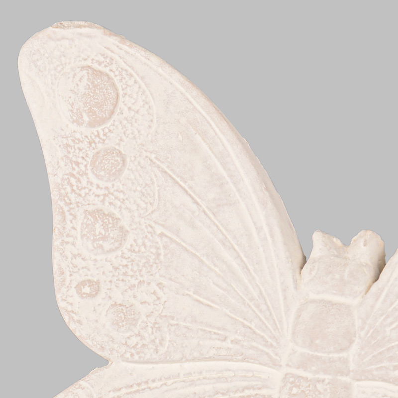 Papillon 'Campagne' gris en céramique