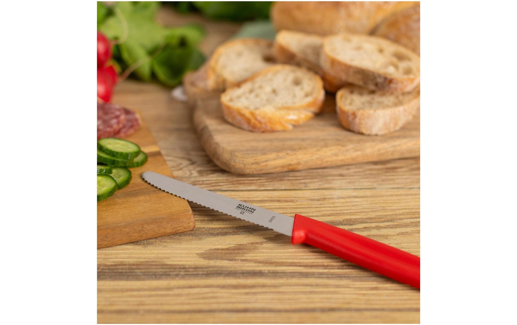 Allzweckmesser Swiss Knife RotGezacktes Zubereitungsmesser