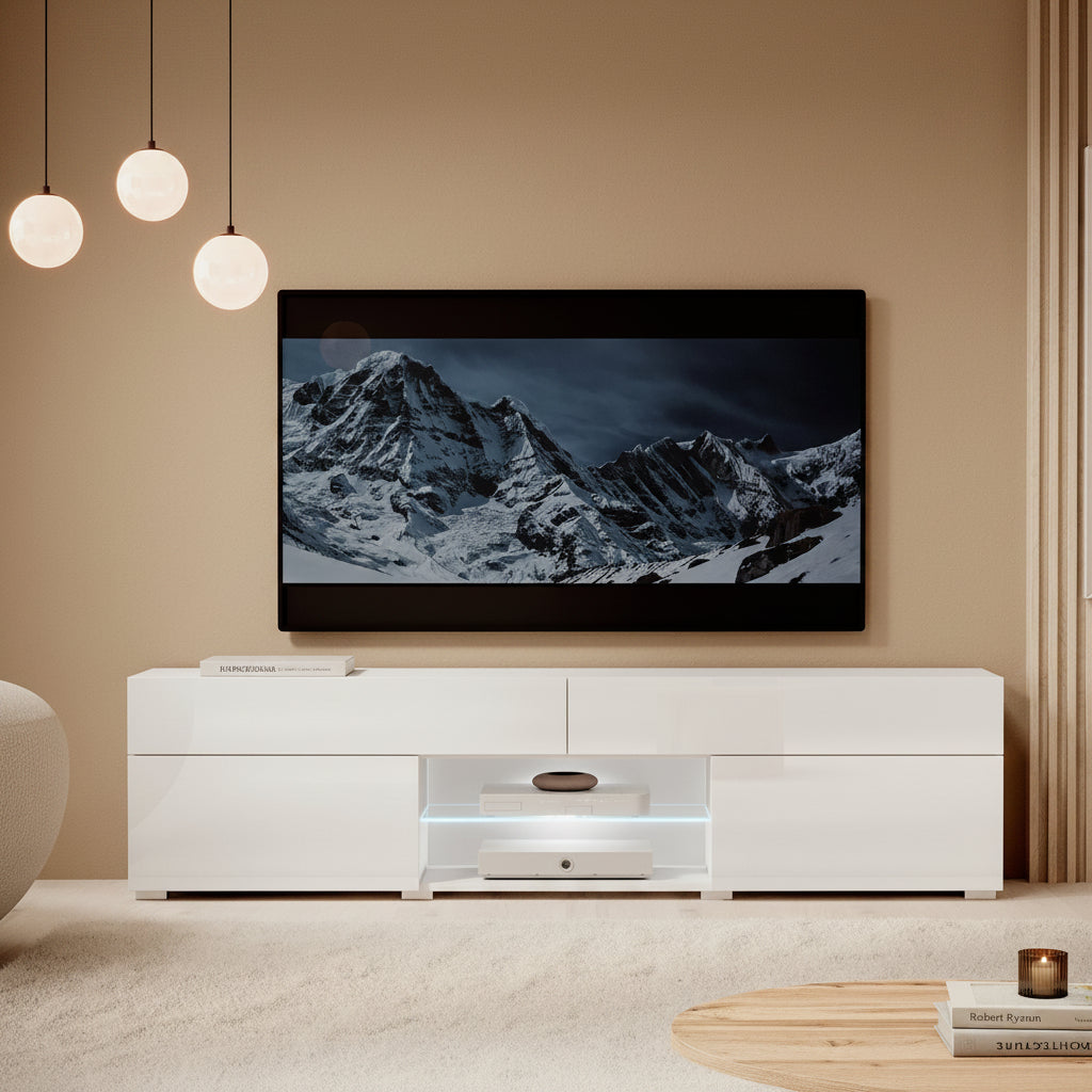 Cruise - TV-Meubel met verlichting - Wit - 180 cm