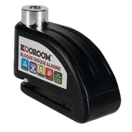 Antivol KOOROOM BLOQUE DISQUE ALUMINIUM AVEC ALARME Universel - Noir