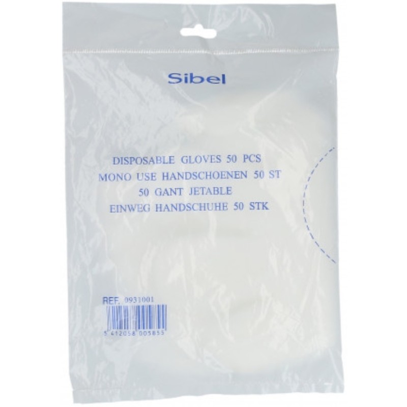 Sibel Disposable Plastic Gloves 50 Pieces