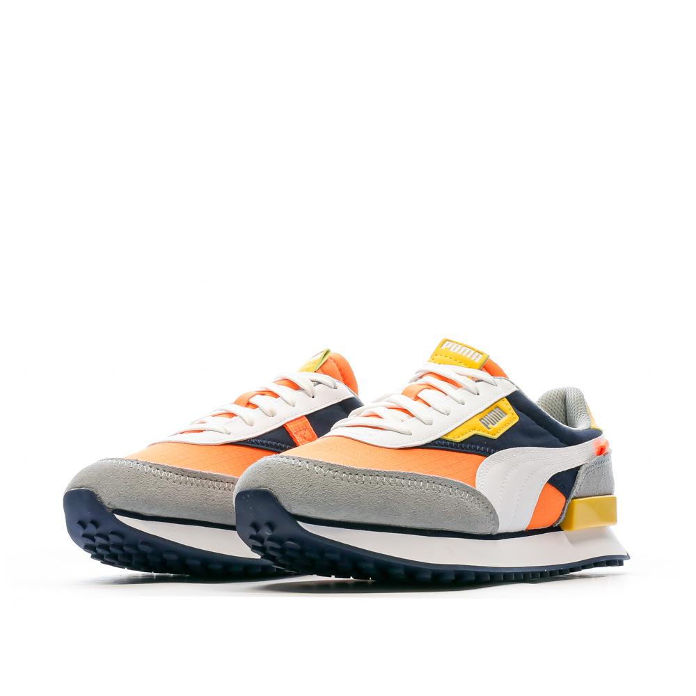 Puma Baskets Blanc/Gris/Ornage Garçon/Homme Puma Future Rider Play