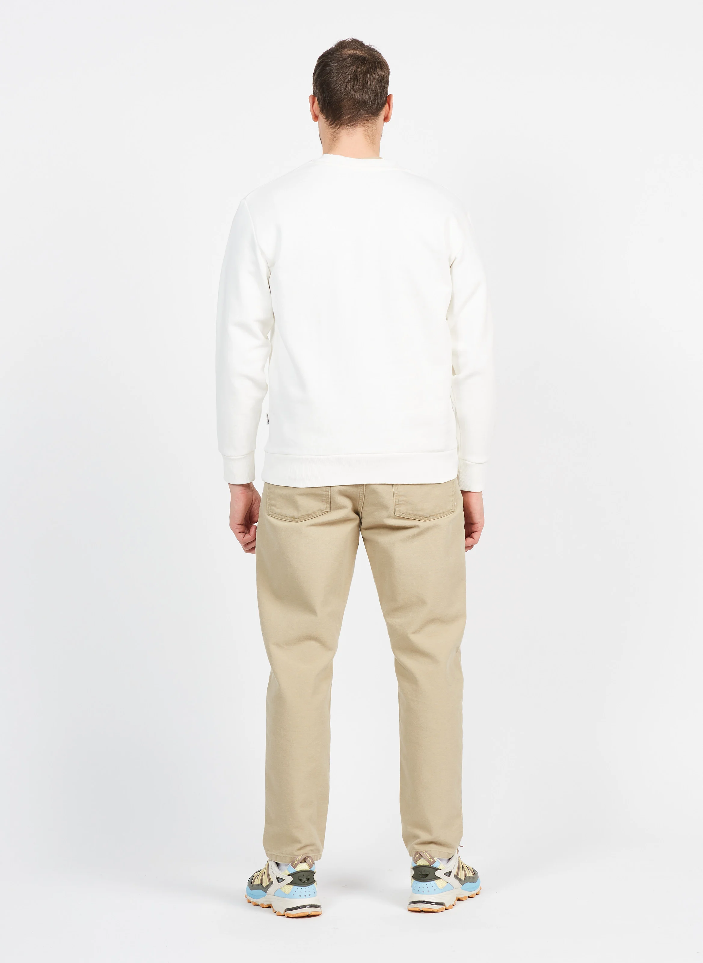 Sweat col rond en coton| Blanc