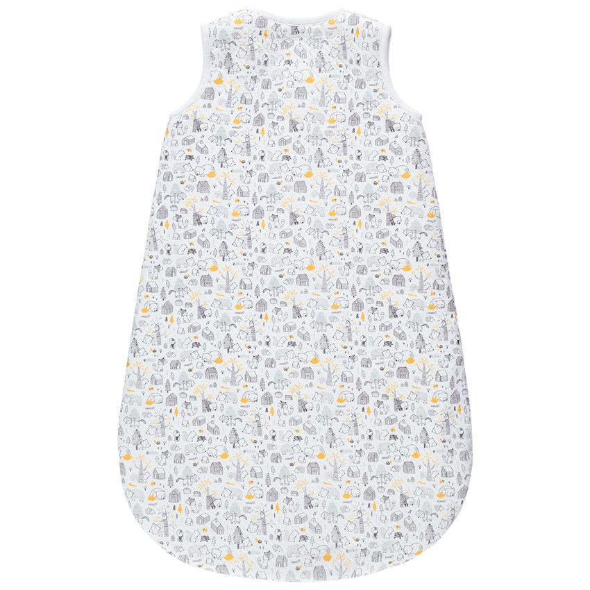 Turbulette sans manches imprimée all-over motif fantaisie - Blanc