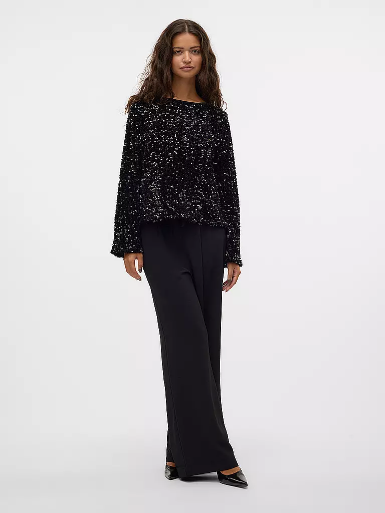 VERO MODA Langarmshirt VMBELLA  schwarz