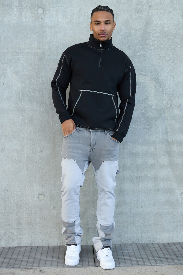 Sweat molletonné noir